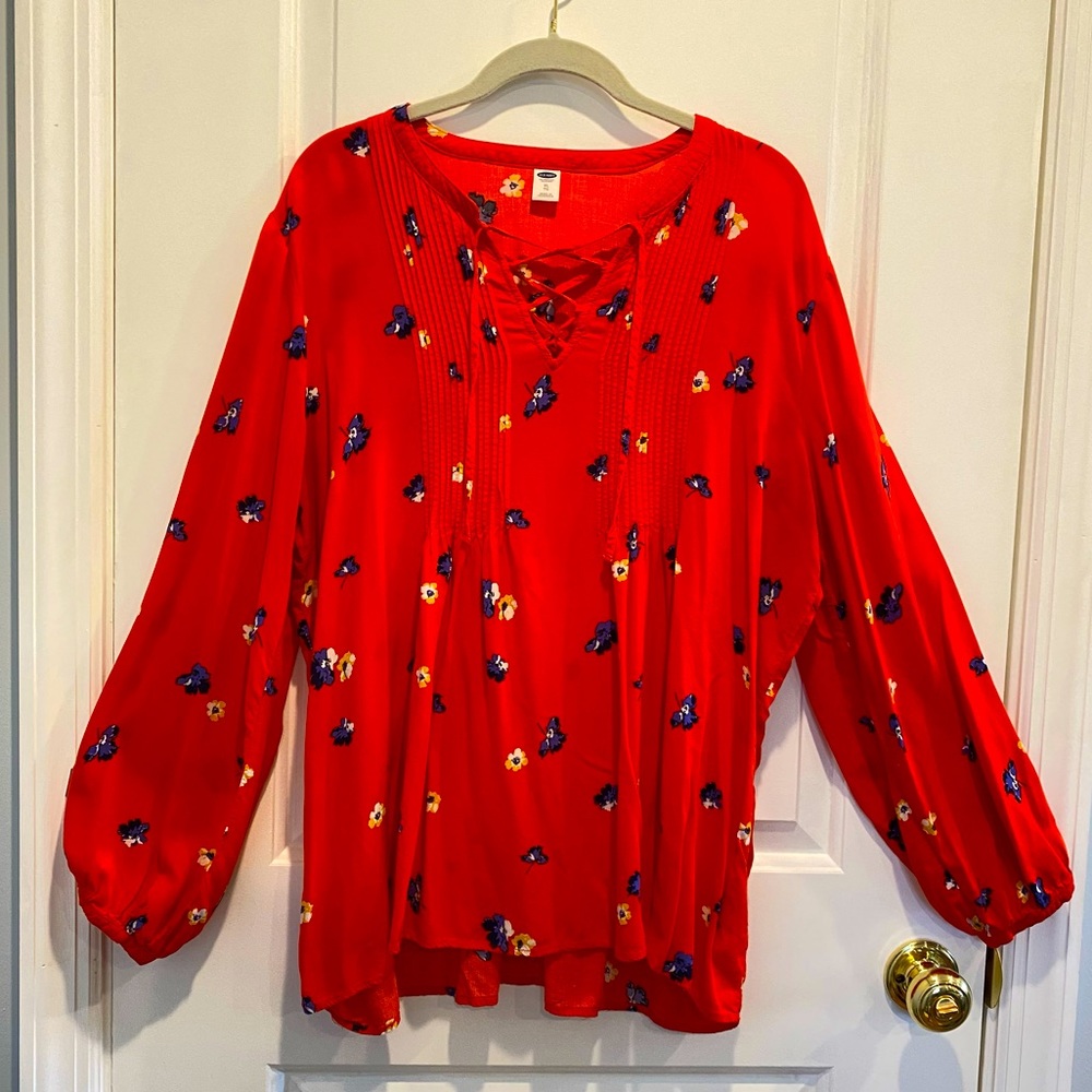 Flowy Floral Print Blouse